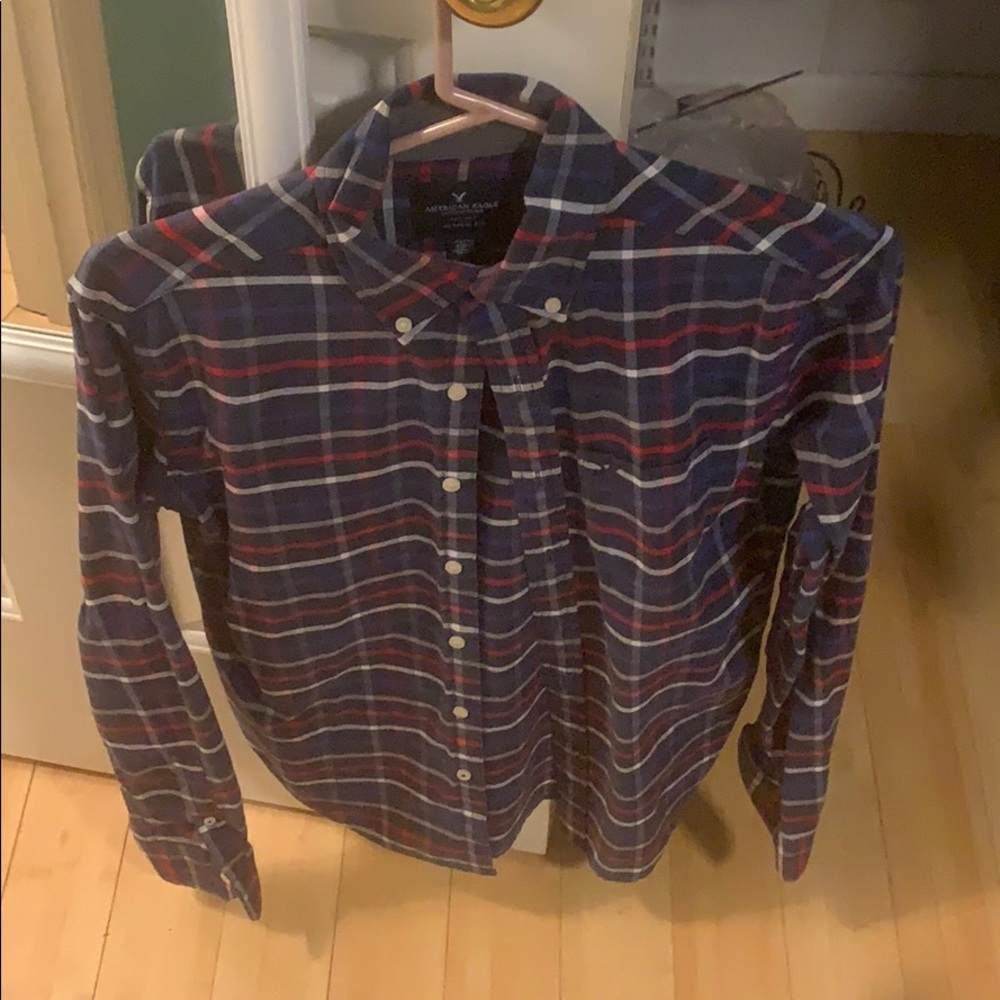 Plaid American Eagle button down shirt